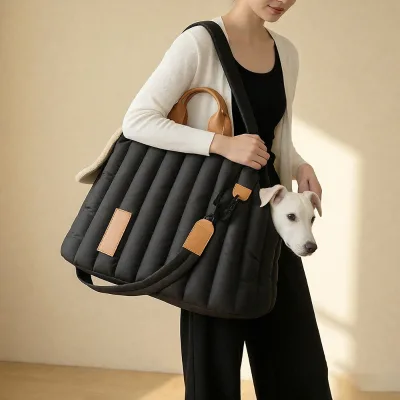 Fashion Dog Carrier Bag Small Dogs Waterproof Thermal Durable Pet Tote Removable Fleece Lining Portable Breathable Travel