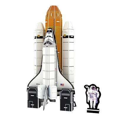 Space Shuttle Discovery DIY 3D Puzzle ,Launch Site with Astronauts, Rockets, Exquisite Details and Lifelike
