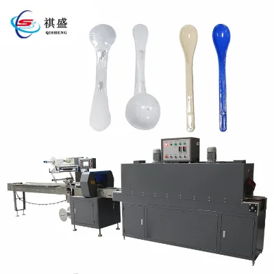 Automatic Feeder Single Spoon Shrink Wrapping Packaging Machine Packing Machine for Disposable Individual Plastic Cutlery