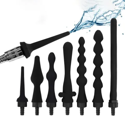 Silicone Japanese Vaginal Anal Cleaning Enema Shower Nozzle Rectal Syringe Sex Toy Anal Cleaning Enema for Men Women Gay Lesbian