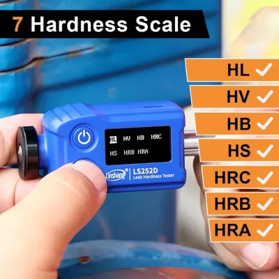 Leeb Hardness Tester 7-in-1 Professional Durometer LS252DC D Impact Pen-type Convert HRA/HRB/HRC Good Repeatability Made