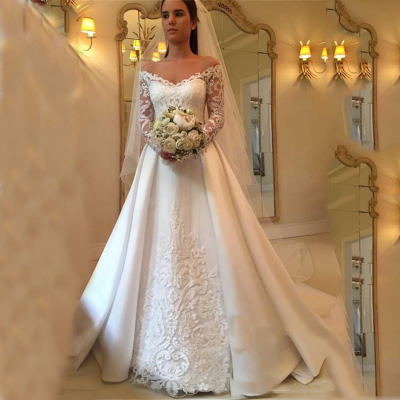 Suzhou Vintage Long Sleeve Bridal Gown Wedding Dress