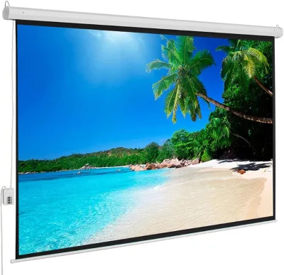 High Quality Electric Projection Screen 84-150 Inch Motorized Remote Control Automatic Lifting Projector Screen