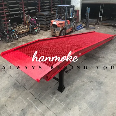 New Design of Manual Container Mobil Loading Ramp with Supporting Legs Knoked Down Ramp