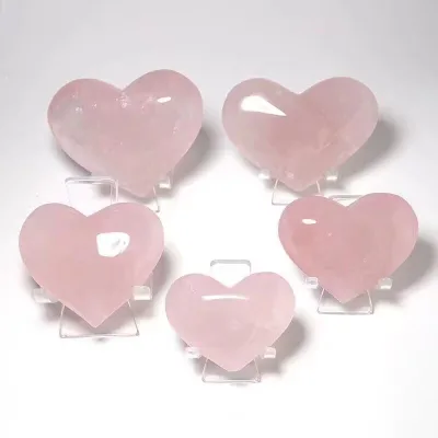 Wholesale High Quality Big Size Rose Quartz Hearts for Decoration