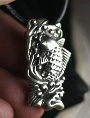 Gothic Fish Pendant, Jewelry Pendant
