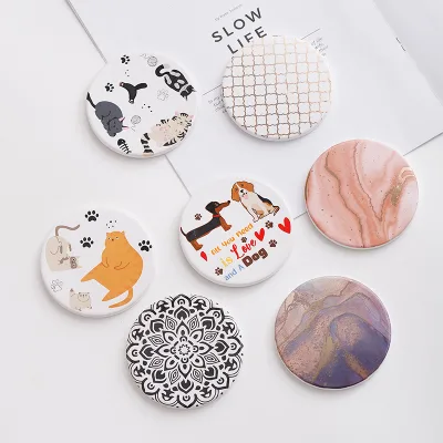 Modern Creative Ceramic Clay Tea Cup Mat Natural Non-Slip Heat Insulation with Quick-Dry Cartoon Quick Delivery Mats & Pads