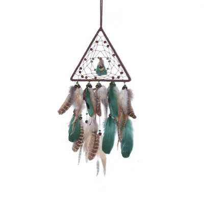 Wholesale Modern Metal Rectangle Dream Trap Net Hanging Wind Chime Indoor Outdoor Room Decoration Pendant Easy Installment