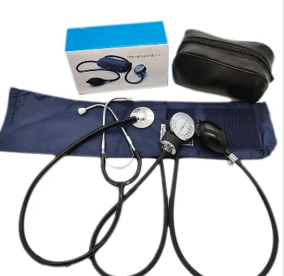 Manual Aneroid Sphygmomanometer Blood Pressure Monitor Meter Tonometer Cuff Measure Device With Stethoscope Home Medical