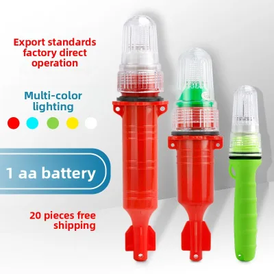 LED  Light, Waterproof Boat Beacon Flashing Safety Light, Battery Powered Automatic Night Sensor for Yacht Fishing Vessel