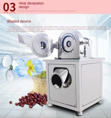 Stainless Steel Electric Food Grinder Crusher Pulverizer Machine for Grain Chili Spice Processing Grinding Equipment