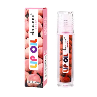 Hot Selling Sweet Popping Lip Oil Moisturizing Hydrating Color-Changing Long-Lasting Lip Gloss 6 Fruit Flavor