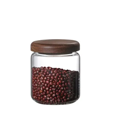 Hot Selling Glass Food Container Coffee Tea Spice Glass Jar Storage Bottles Sealed Glass