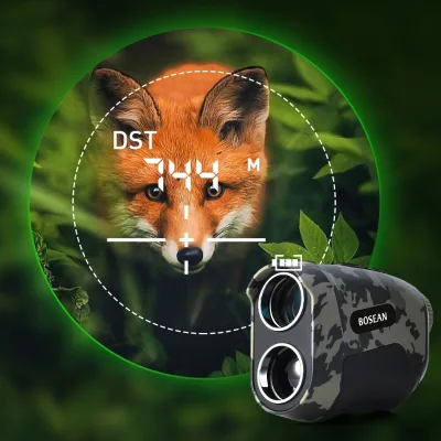 Long Range Hunting Rangefinder Telescope 1000M 7X HD Optics Rechargeable Laser Range Finder with Continuous Measurement