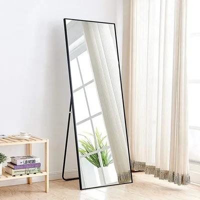 Wholesale MOQ 50pcs Luxury Full Body Standing Glass Mirror Metal Frame Bulk Order Factory Direct OEM Custom