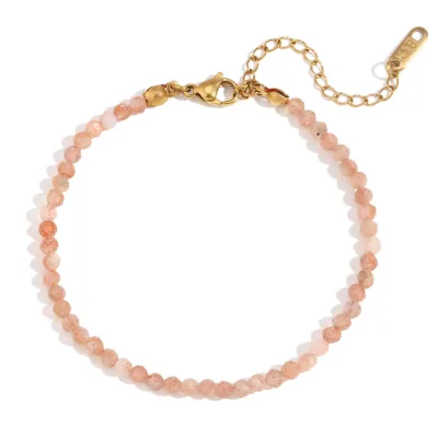 Fashion Waterproof Anklets for Women Anklets Stainless Steel Wholesale Natural Stone Anklet
