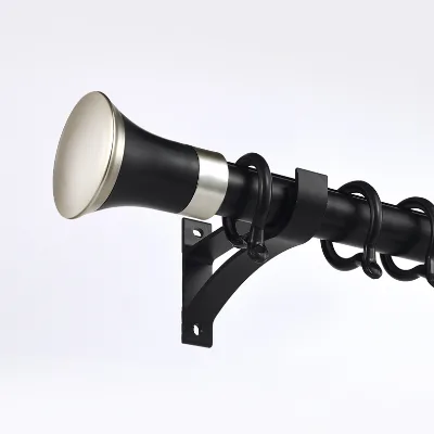 Factory Simple Style Curtain Rod Aluminium Curtain Poles Roman Shade Rail Pole for Home Decor