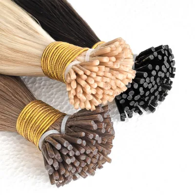 I Tip Flat Tip Virgin Hair Remy Vietnamese 100% Human Hair Machine Double Weft Italian Keratin Micro-Link Hair Wholesale