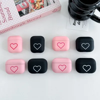 Matte Sweetheart PC Earphone Cover for Airpods Pro 3 Simple Design High Quality Back Cover for Airpods 4