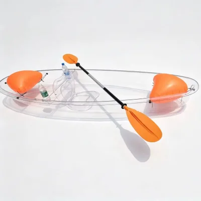 One Person Portable Crystal Clear Kayak Transparent See Through Kayak for Sightseeing & Recreation