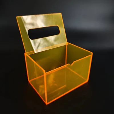Customizable Clear/Colored Acrylic Storage Case with Flip Lid for Organizing Colored Acrylic Flip-Top Box