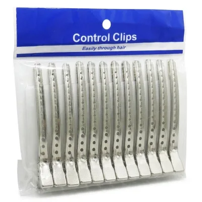 12pcs Hair Sectioning Clips Aluminum Duckbill Positioning Clips No-Trace Styling Hairpins with Tension Spring
