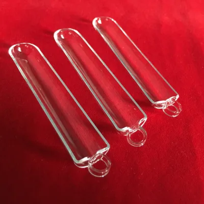 Heat Resistance clear Boat-type Quartz Crucible Diffusion transparent  Fused Quartz boat with ring