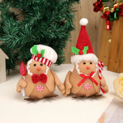 Creative Gingerbread Man Bird Pendant Festive Christmas Tree Hanging Ornament for Home Window Decoration Wholesale From Factory