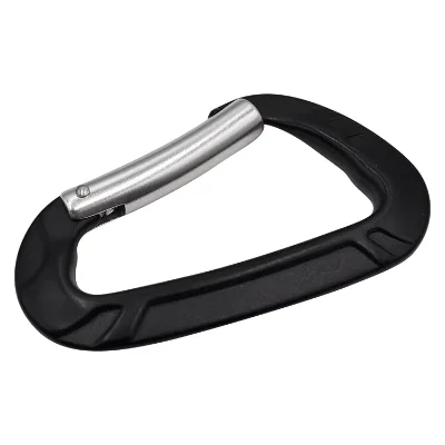 Hot Sale AILOT Anodized D Shape Carabiner Colorful 12KN/500kg Aluminum Alloy Spring Self-locking for Outdoor Safety