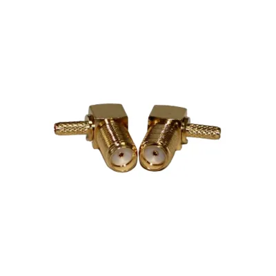 Manufacturer Supply SMA-KW1.5 RF Connector Copper Gold Plated Right Angle SMA Female Connector for RG316 RG174 Cable Assemblies