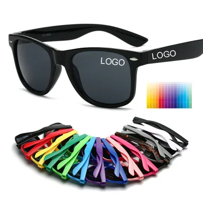 1506 Wholesale Promotional Men Women Frames Pc Lenses Custom Printed Logo Custom Sunglasses