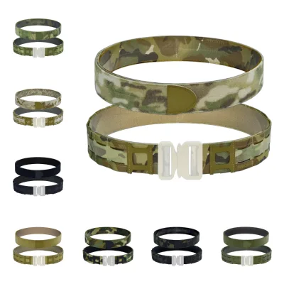 Tactical Gear Duty Belt Inner & Outer Belt Combo Set Composite Nylon Fabric Molle Compatible Various Buckle Options