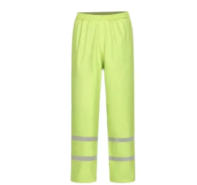 Men's Waterproof Yellow Reflective Rain Jacket and Pants Customizable Safety Rainsuit