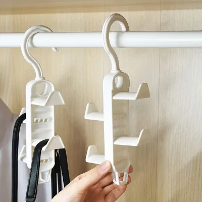 Plastic Hanger for Wardrobe Storage Rack; No Nails Required; Multi-level Storage; Clothes Hook for Organizing.