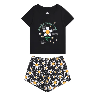 Casual Home Cotton Cartoon Character Clothes Suits Two Piece Pajamas