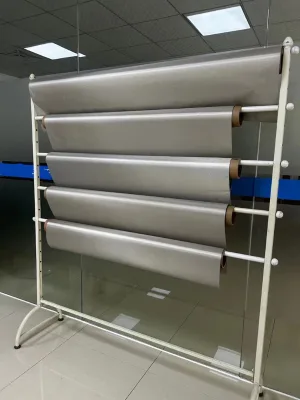 Plain Weave Silver Coated Lurex EMI RF Shielding Abrasion-Resistant Jacquard Conductive Fabric Roll Dress Anti-Electromagnetic