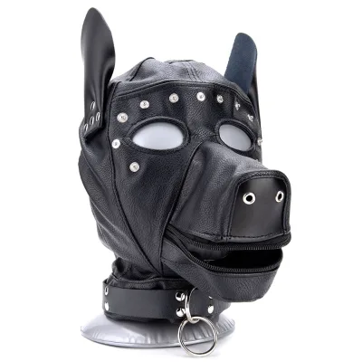 BDSM Pet Headwear Dog Role Play Fetish Puppy Headgear Head Bondage Mask Hat Adult Erotic Products