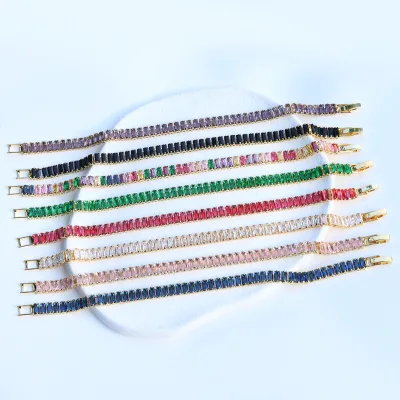 Rarity High Quality Custom Fashion Jewelry 16mm Bracelets Bangles Cubic Zirconia Tennis Bracelet CZ Stone Bracelet Charms