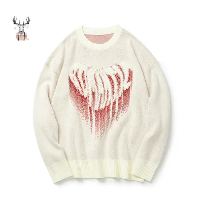New Custom Logo Design Cheap Plain Sweater Prints Pullover OEM Logo Sweater