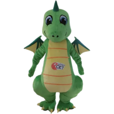 Blue Sky China Factory Advertising Cosplay Soft Plush Animal Green Dinosaur Mascot Costumes