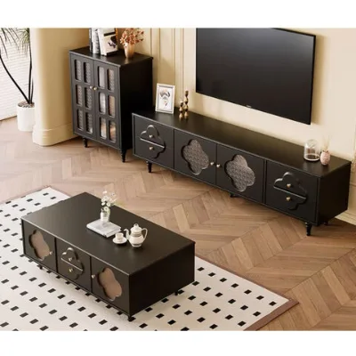 Wholesale TV stand with Glass decoration