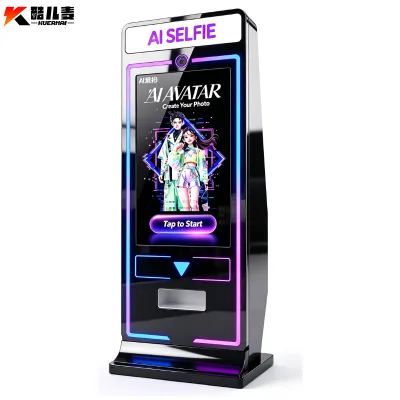 OEM ODM Custom AI Selfie Photo Booth Machine Camera Touchscreen Self-Service Print Private Label Interactive Photography Kiosk