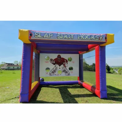 Winter Hot Sale PVC Inflatable Hockey Arena Slap Shot Hockey Game for Ice Hockey Parties and Events Inflatable Air Frame Game