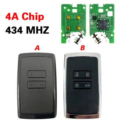 CN010041 Aftermarket 4 Buttons Smart Car Key for Megane 4Talisman Frequency 434 MHz 4A Chip NCF29A1 Keyless GO