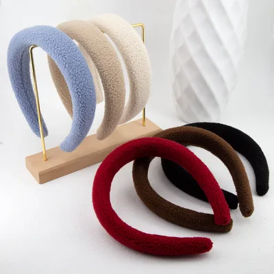 New Arrival Autumn/Winter Flux Fluffy Fleece Warm European-American Style Headband Hair Accessories Sweet Color for Women Girls