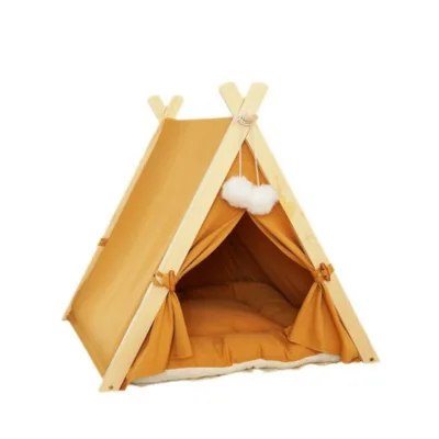 Hot Sale Pet Dog Cat Tent Bed Puppy Tent Indoor Pet Tentstripe Canvas Tent for Pet