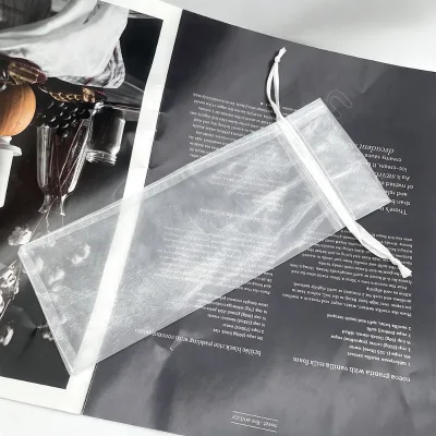 E-Magic Sheer Organza Drawstring Gift Bag Mesh Favor Pouch Jewelry Candy Bags with Satin Ribbon for Wedding Bridal Shower Xmas
