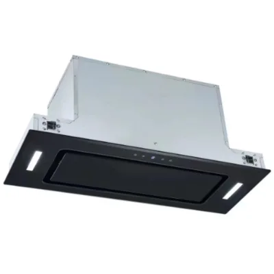 Cookermore Built in Range Hood with Black Glass Panel. Touch Switch and LED Panel