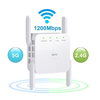 5Ghz Wireless WiFi Repeater 1200Mbps Router Wifi Booster Wifi Long Range Extender 5G Wi-Fi Signal Amplifier Repetidor