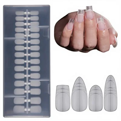 New Press on Finger Nails Frosted Wearable Short Long Oval Cross-Border Nail Patch 240 Boxed Wholesale